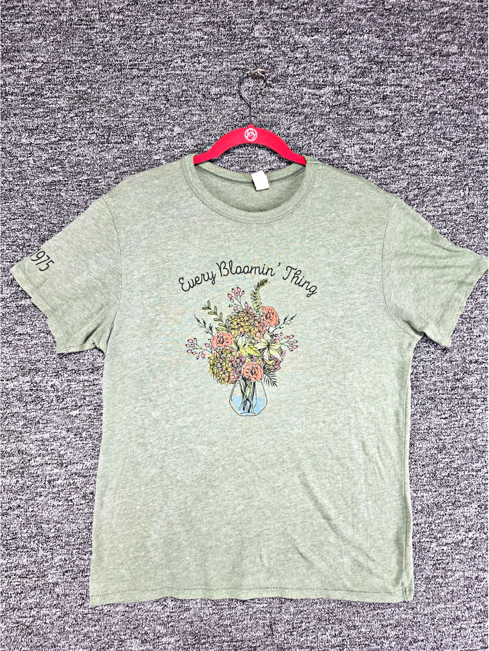 Alternative Women's Green Floral Graphic Print Crew Neck Short Sleeve T-Shirt M